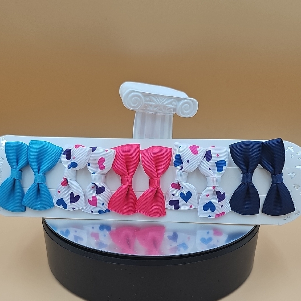 Colorful Hair Bow Set - Picture 2 of 6